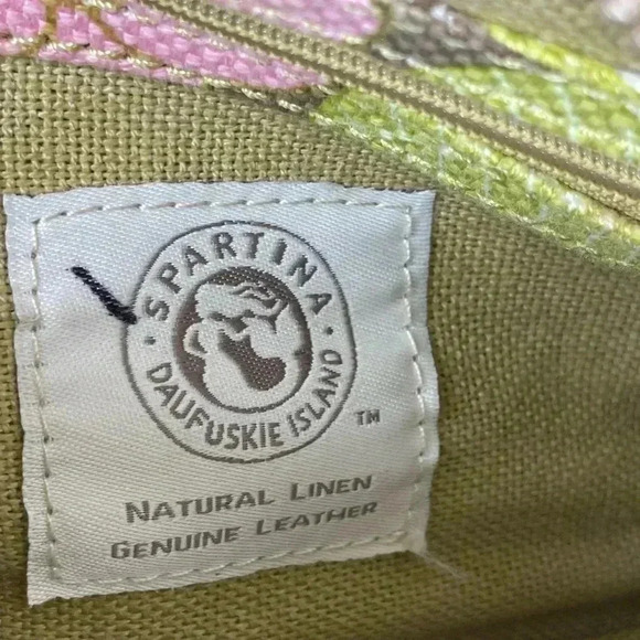 Sparta 449 Floral Pink Green Colorful Leather Wristlet Travel Bag Case Cosmetic - Picture 6 of 6